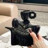 Ceramics Vase Unusual Shape Vases Modern Aesthetic Ikebana Flowers Planters Elegant Household Table Center Glass Ornaments