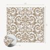 Set of Self-Adhesive Vinyl Tiles Plant Pattern with Ornaments 20X20X20 Cm