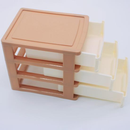 Stolní úložný zásuvkový úložný box Velkokapacitní 3vrstvý design Stohovatelné zásuvky organizér Kosmetické pouzdro