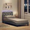 VidaXL Bed Frame with LED Without Mattress Light Grey 90x200 Cm Fabric 3310643