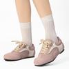 Dexun Shoes Women'S Casual Lace-Up Inner Height-Increasing Splicing Matte Spring New Flat-Bottomed Comfortable Single Shoes 26