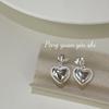 S925 Sterling Silver Heart Stud Earrings: Smooth, Versatile, Ins Style, High-End Feel