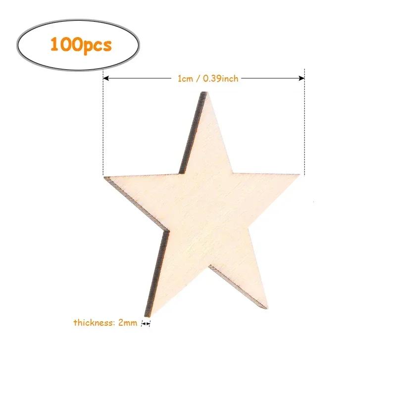 

Wood Star Shape Unfinished Blank Stars Cutouts Slices To Paint for DIY Craft Christmas Ornaments Home Party Decor