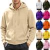 Men's Casual Color Zip-Up Hoodie for Everyday Wear