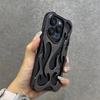 New 3D Flame Pattern Phone Case for iPhone 16 11 12 13 14 15  ProMax Plus Fashion Hollow Slim Shockproof Protective Soft Cover