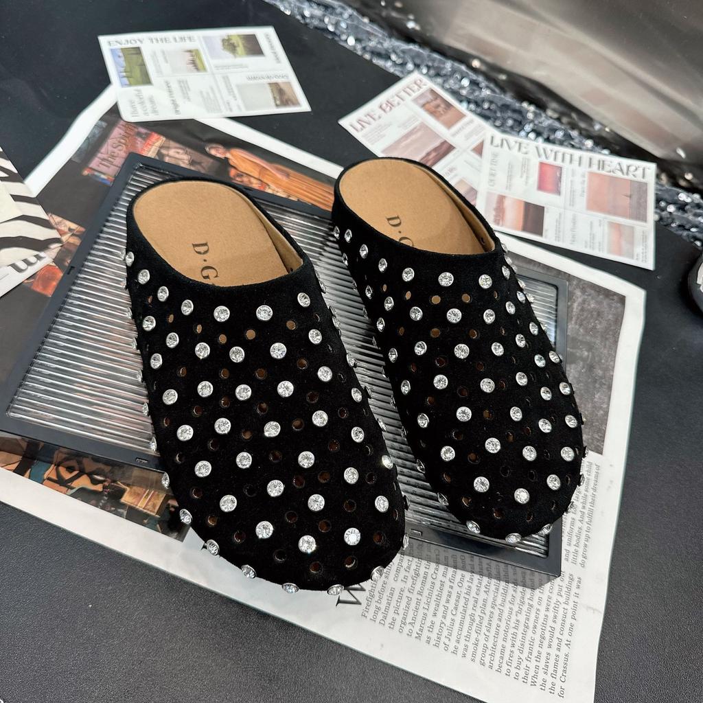 Summer Hollow Bag Head Slippers Women's Shoes 2025 New Outer Wear Home Slippers Flat Bottom Soft Bottom Lazy Hole Sandals