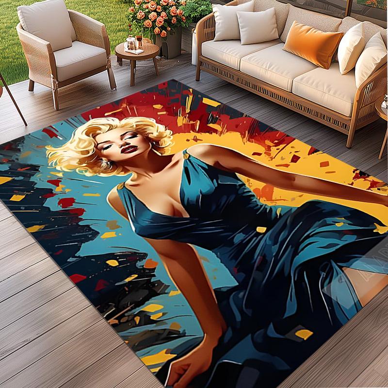 Marilyn Monroe Print Vloerkleed, Wasbaar Vloerkleed, Voor Entree Slaapzaal Wasruimte Kantoor Studeerkamer, Woondecoratie Verjaardag Kerstcadeau