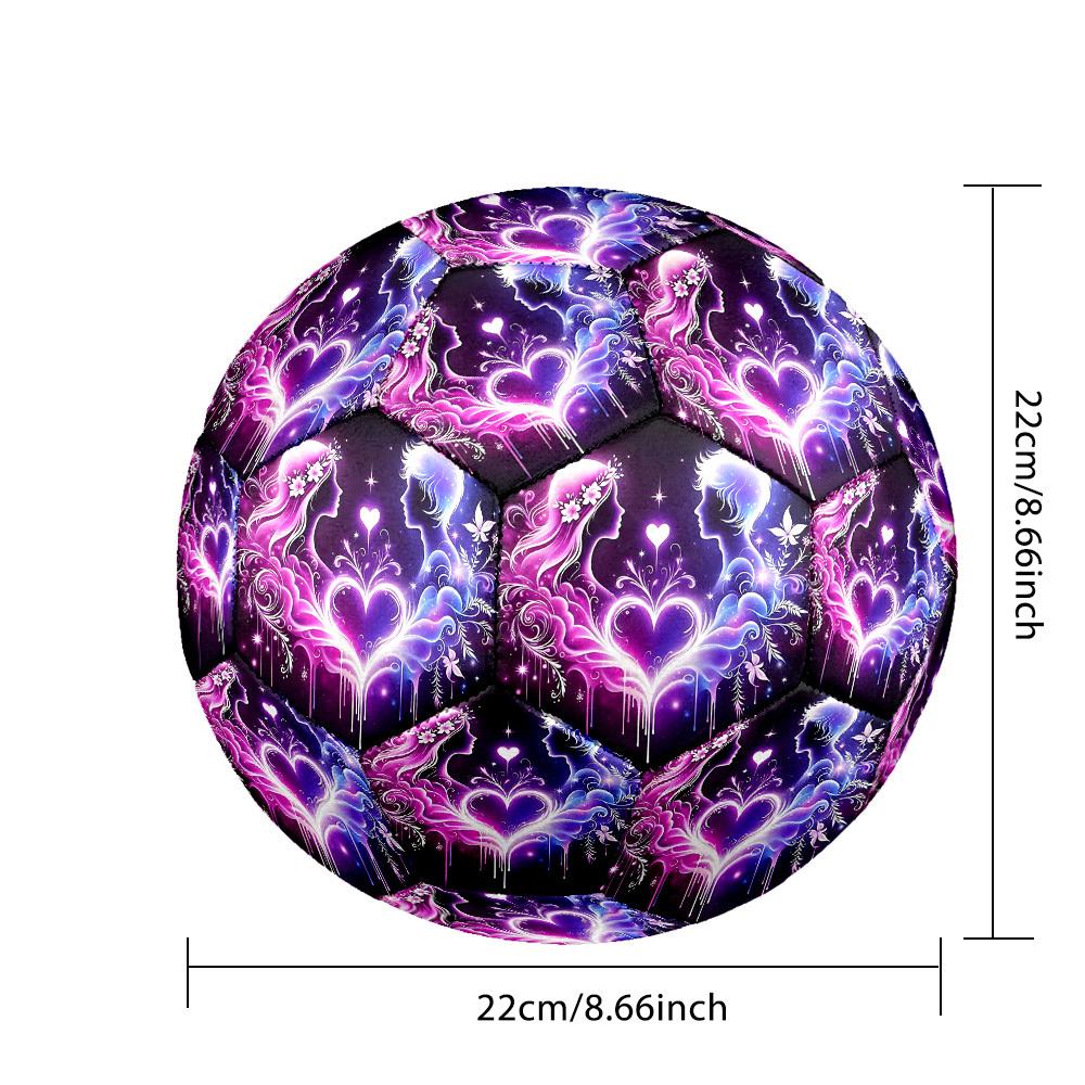 1pc Love Bloom Size 5 Soccer Ball Professional Match Training Football Indoor &Outdoor Sports Ball Lightweight Durable C6521