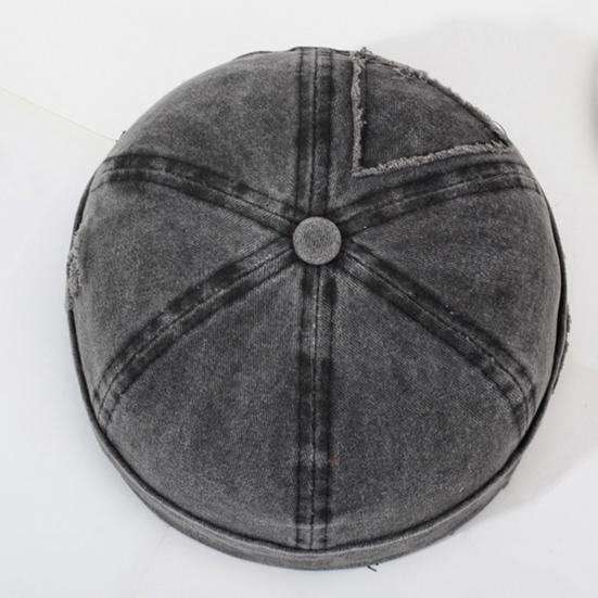 Vermieter Hut Verstellbare Metallschnalle Used Gewaschener Denim Hut Patchwork Stoff Street Hip-Hop Stil Unisex Kuppelkappe