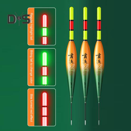 1 Set LED-beleuchteter Angelschwimmer, gut sichtbar, wasserdicht, mit weiter Wurfweite, beleuchtete Boje, Bobber-Schwimmer, Salzwasser, Süßwasser, Karpfenangeln, Zubehör