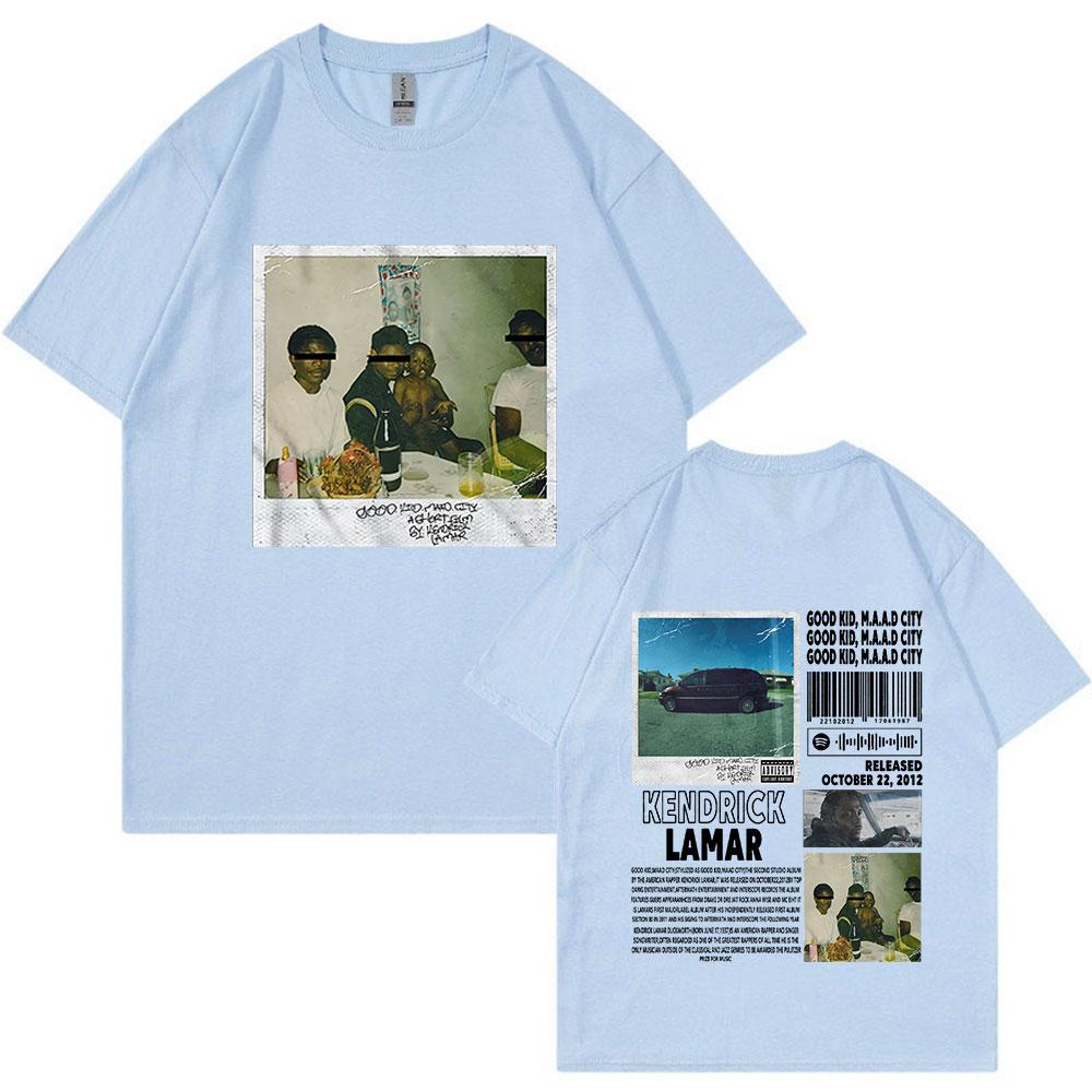 Rapper Kendrick Lamar Good Kid T Shirt Men Women Clothes Hip Hop Music Album Graphic T-shirt Fashion Vintage Oversized Tee Shirt