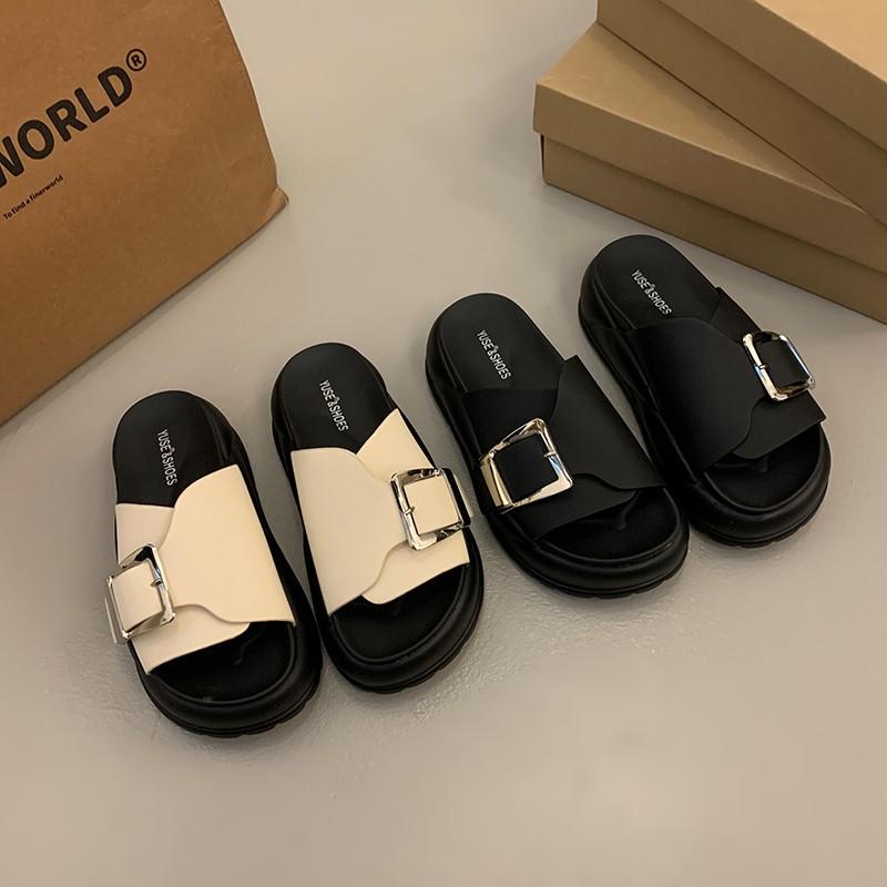 Fashion 2025 Ladies Slippers New Beach Open Toe Flats Female Large Size Comfort Sandals Casual Fashion Women's Slippers Zapatos Mujer