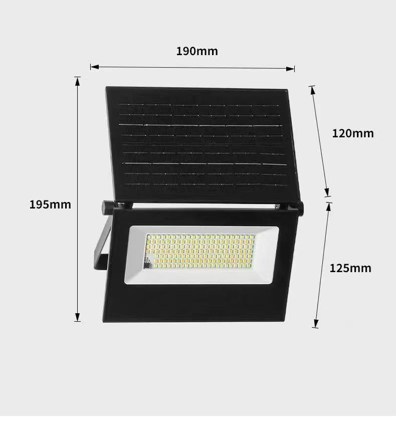 Foldable Solar LED Floodlight with Remote, Motion Sensor, and Outdoor Wall Mount for Garden Lighting