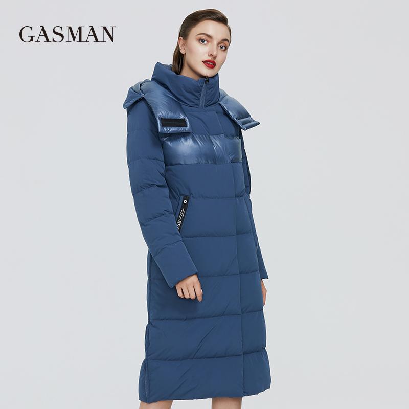 Gasman Зеленая модная брендовая теплая парка с капюшоном, женская ...