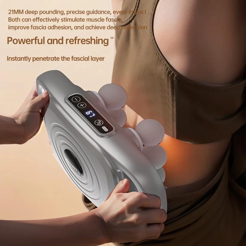 Sechs-Kopf Faszienpistole Muskelmassagegerät Pistole Hochfrequenz Rücken Taille Massagegerät Körper Schulter Professionelle Faszienmassagepistole