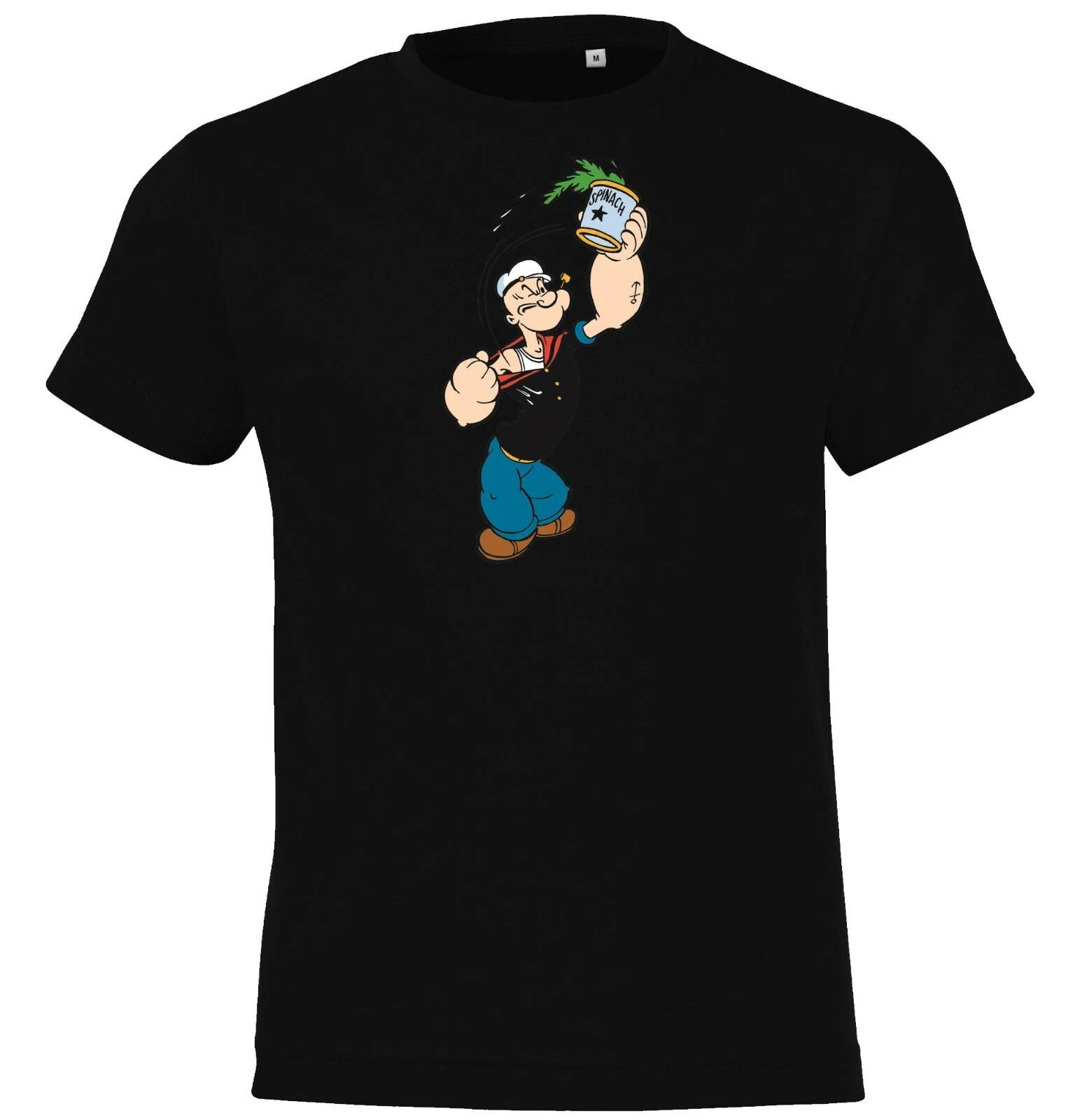 Youth Designz Popeye Kids kids boys T-Shirt Print Funny Cartoon Muscles Sports Fitness 130