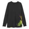 Color Block Graffiti Print Casual Loose Long Sleeve T-Shirt Men Tops Black 39-IP5578