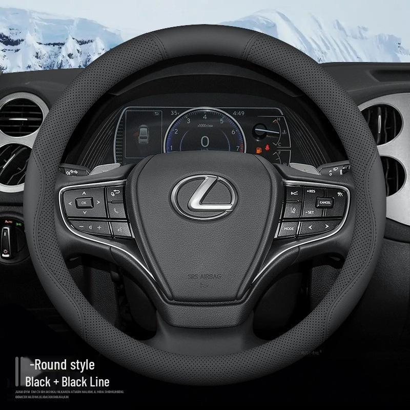 Fits 2016-2025 Lexus RX Genuine Leather Steering Wheel Cover for 300/350h/500h