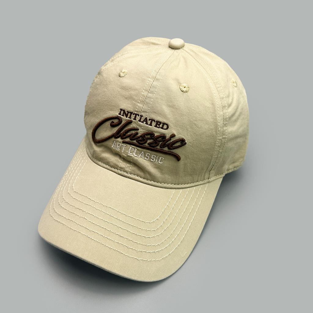 American Retro Embroidery Three-Dimensional Letter Baseball Cap Men'S And Women'S Sunshade Soft Top Casual Cap