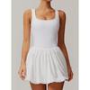 With Chest Pad Sports Dress Female Fake Two-Piece Fashion Tape Base Nude Feel Outwear Outdoor Running Fitness Tennis Skirt