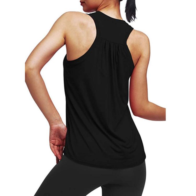 Summer Womens Yoga Tank Top With Pleated Design For Fitness And Casual Wear