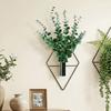 2PCS Iron Wall Hanging Vase Decorative Dried Flower Holder Modern Wall Mount Flower Vase  Bedroom