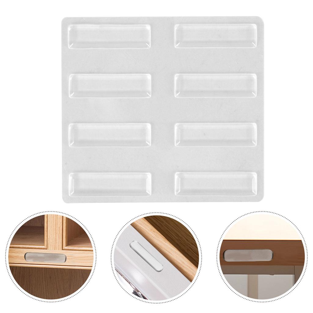 Cabinet Door Bumper Strip Clear Silicone Anti-Slip Self Adhesive Protection for Furniture Desk Wall Edges Cabinet Bumpers Clear