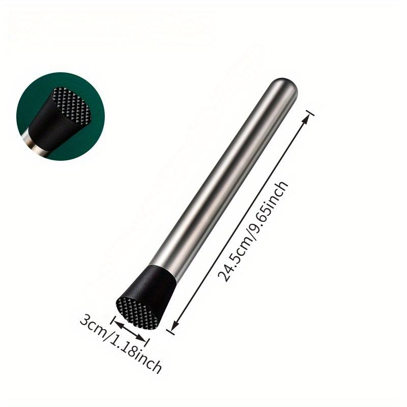 

1pc Mashing Stick Popsicle Ice Crush Manual Stick Lemon Hammer Pressing Juice Stick Stainless Steel Anti-slip Fruit Ice Blend