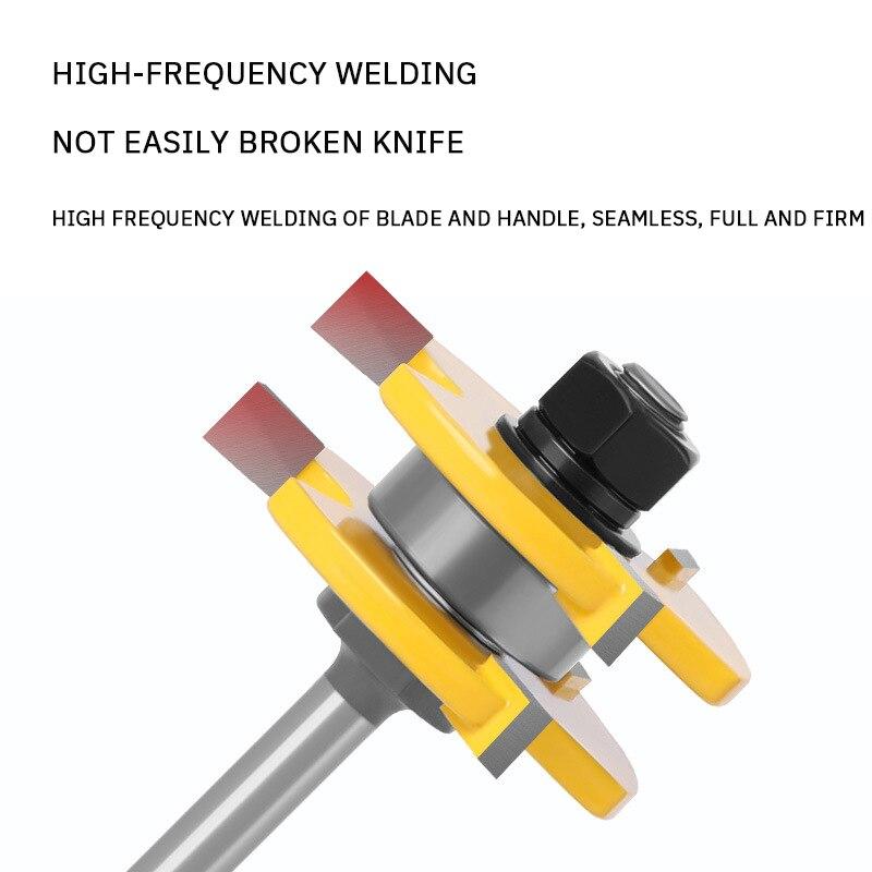 2 bucăți freză pentru prelucrarea lemnului cu 3 dinți în formă de T cuțit pătrat dinți pătrați cuțit de cioplit