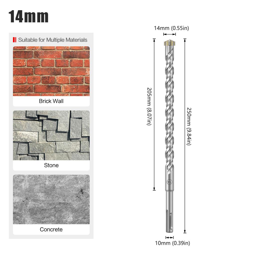 Cross Drill Bit Alloy Electric Hammer Drill Concrete Through Wall Hole Impact Drill Bit, Wall Hole Drill, Electric Hammer Drill Bit