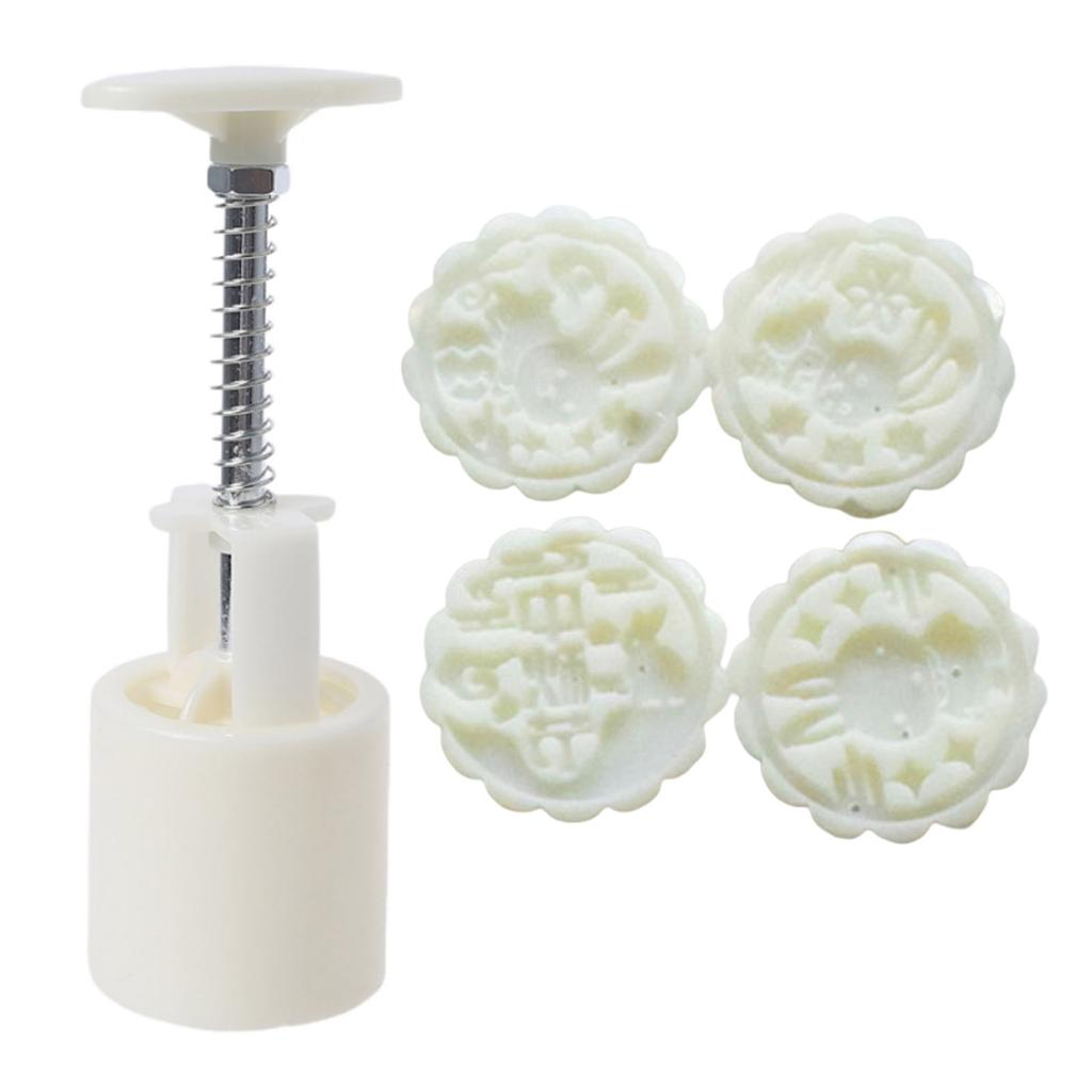 Mid Autumn Festival Mooncake Maker Moon Cake Mold Cookie Stamps DIY Hand Press Cookie Dessert Cutter DIY Pastry Tool