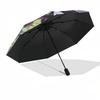 Maleficent, Sorcery Themed Automatic Opening and Closing Umbrella, Brightly Colored 8-rib Portable Umbrella, Suitable for Men and Women, A P