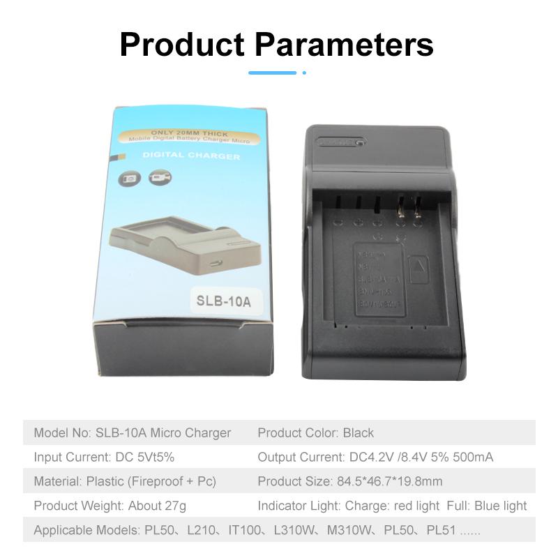 SLB-10A SLB10A SLB-11A Camera Battery USB Charger for Samsung EX2F WB150F WB250F WB350F WB750 WB800F WB500 WB550 HZ10 for NB-11L