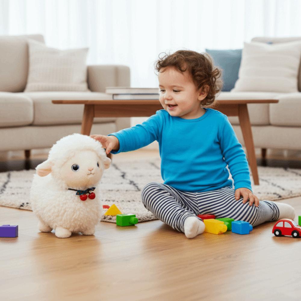 Cartoon Sheep Doll Plush Toy Fluffy Animal Fluffty Doll Little Sheep Doll Birthday Gift