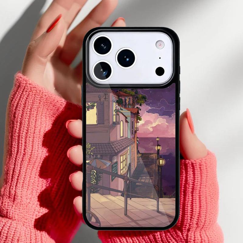 Japanese Anime Aesthetic Phone Case for iPhone 17 16 15 14 13 Pro Max Back Cover for 12 11 Pro Coque