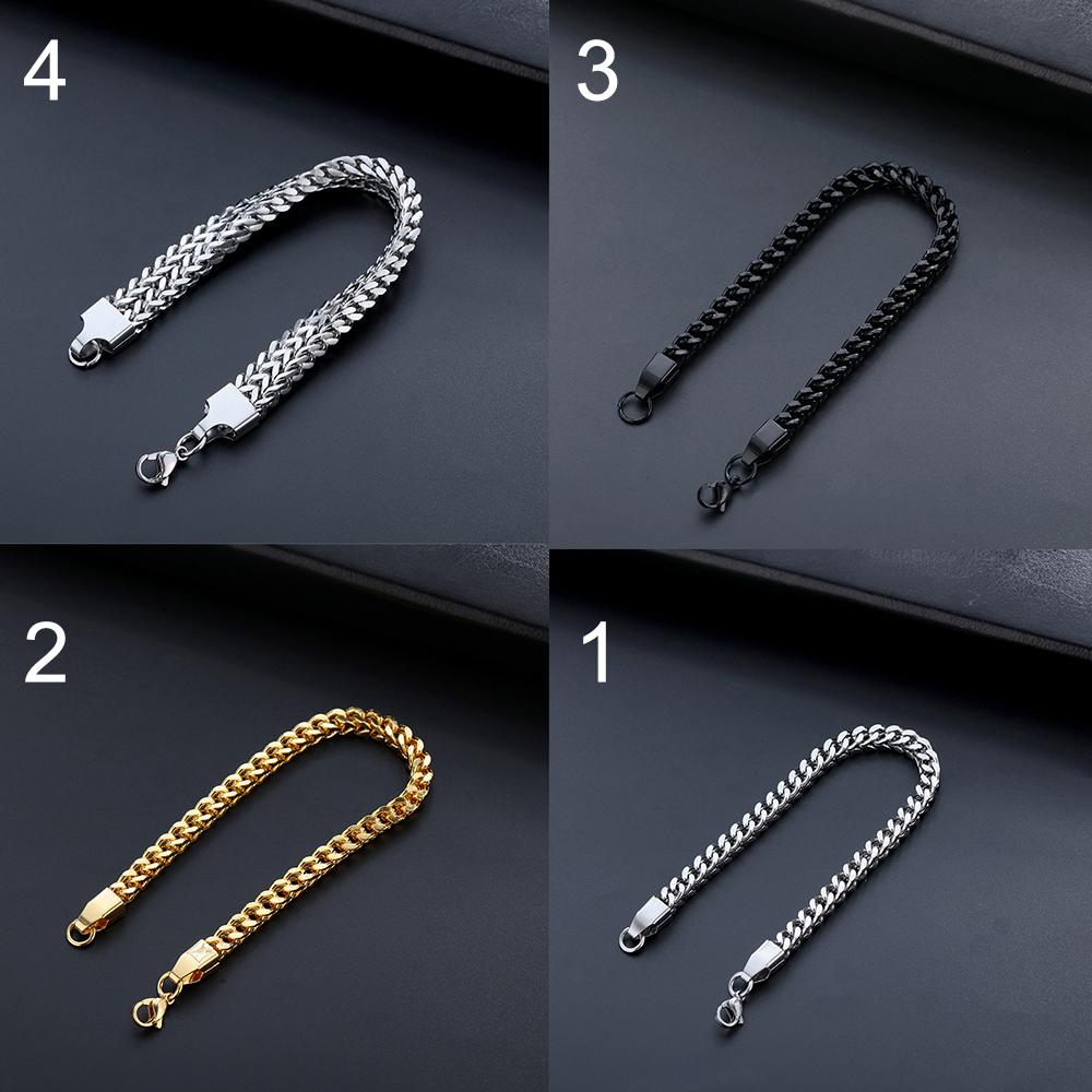 

Gold Color Gift Link Chain Snake Chain Stainless Steel Bangle Bracelet