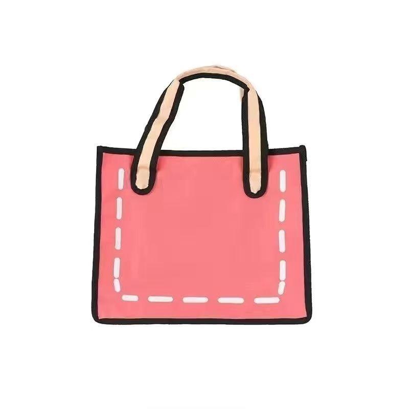 Y2K Cute 2D Drawing Cartoon Bag Anime Backpack 3D Comic Student Schoolbag Kawaii Teenage Daypack Funny Kids Travel Bag Mochila