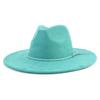 Unisex Suede Felt Fedora Hat Wide Brim Flat Edge Elegant Classic Gentleman Hat