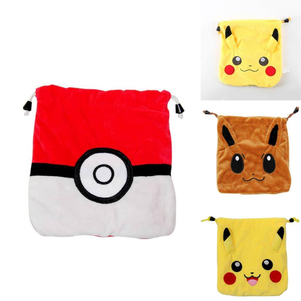 Săculeț cu șnur din blană izolată Pokmon pentru depozitare de călătorie și ambalaj cadou