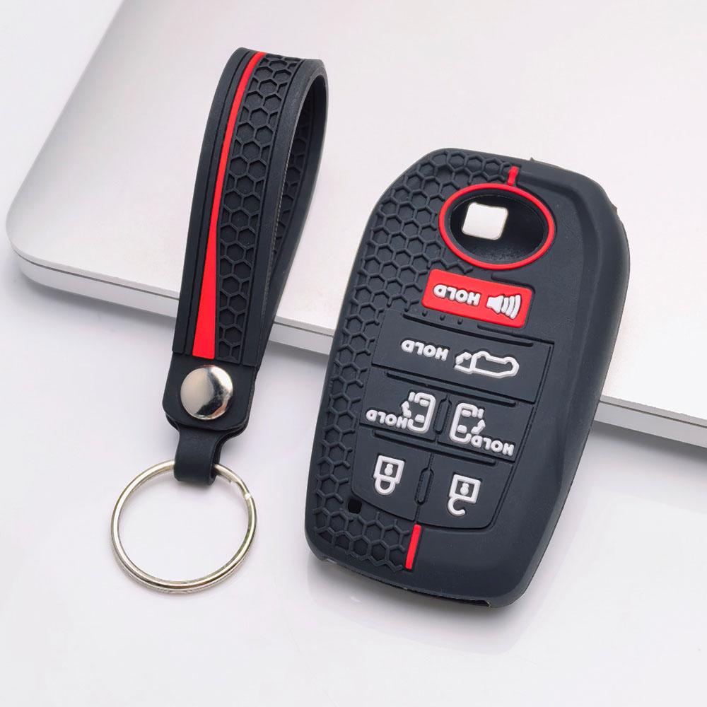 Funda de Silicona Premium tipo Panal para Llave Inteligente llavero Compatible Toyota Sienna Highlander Venza Grand Highlander Protector Anti-arañazos Antigolpes