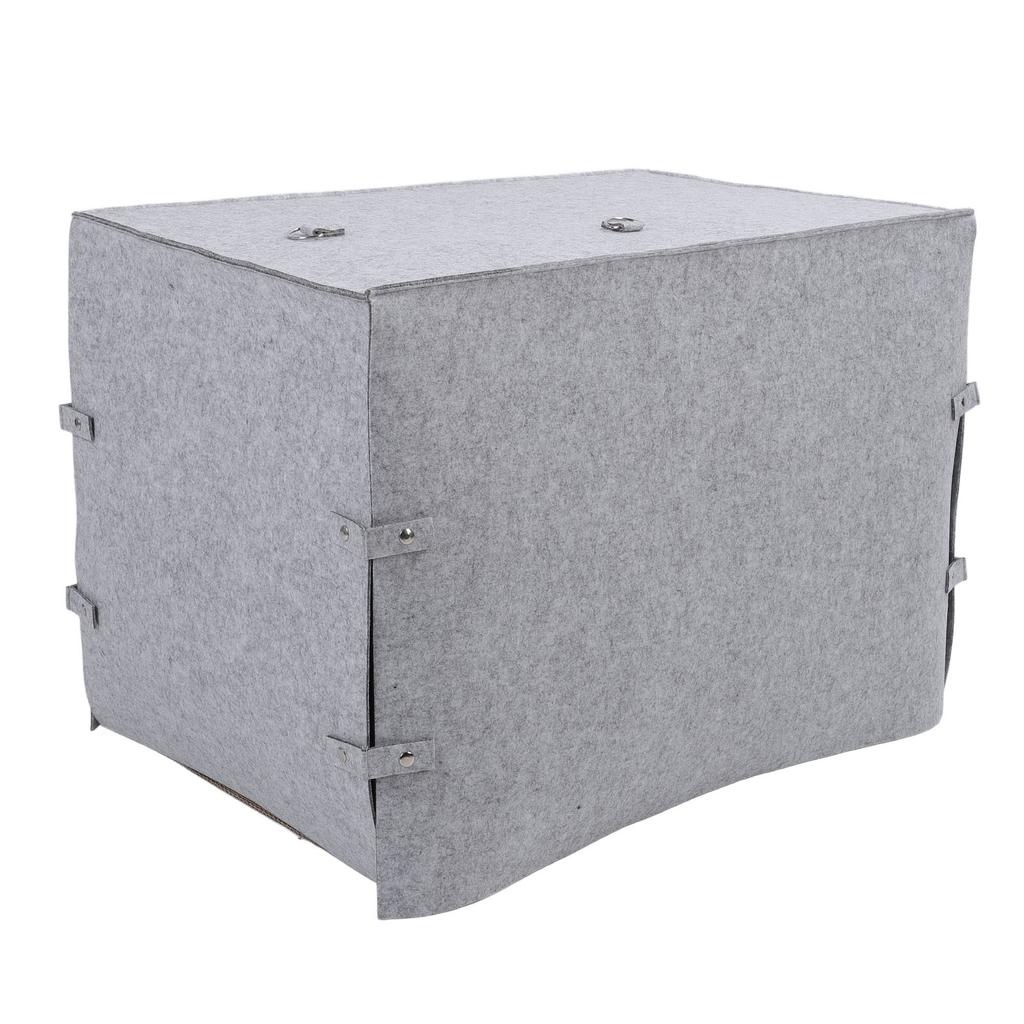 Dog Crate Cover Foldable Coldproof Felt Material Keep Warm Windproof Pet Kennel Cover for Winter Col