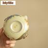 200ml Ru Kiln Flowers and Birds Hand Grab Teapot Elegant Tea Infuser Pot Tea Maker Kettle with Strainer Drinkware Collection