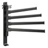 Rotating Towel Storage Swivel Rack, 180 Degree Design, Wall Mounted Space Modern Bathroom Hardware Aluminum Swing Holder, Anti-slip Organizer
