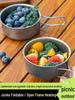 Japanese Style Titanium Camping Pot: Portable, Folding, Multi-functional Outdoor Cookware for Soup and Wild Cooking.