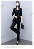 Spring 2025 Slim Fit Fashion Suit: Women's Two-Piece Set with Micro Flare Pants