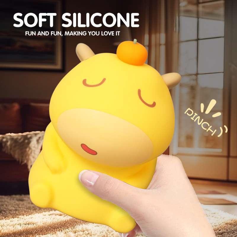 Capybara Lulu Night Light Cute Led Silicone Sensing Pat Lamp Room Decoration Usb Charging Indoor Atmosphere Lamp Children Gift