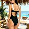 Swimsuit 1011 New European and American Sexy Fashion Bodysuit for Women with Double Shoulder Straps for Slimming Bodysuit