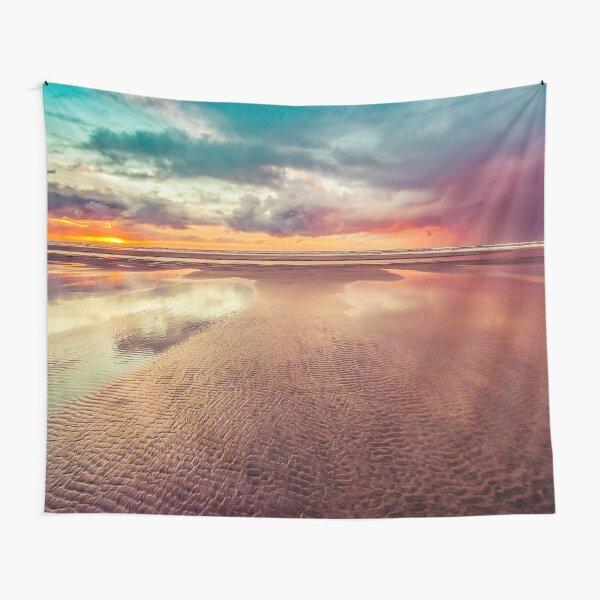 Ocean Sunset Tapestry Beach Wave Wall Hanging Tapestries Sky Cloud Scenery Tapestry  Home Decor for Bedroom Dorm Living Room