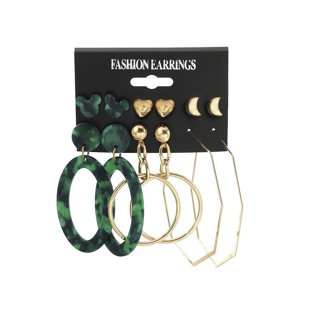 Stylish Alloy Dangle Earrings Geometric Design Minimalist Womens Jewelry