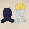 Breathable Striped Dog Pajamas Short Sleeve Puppy Sweatshirt Fashion Puppy Overalls  Chihuahua